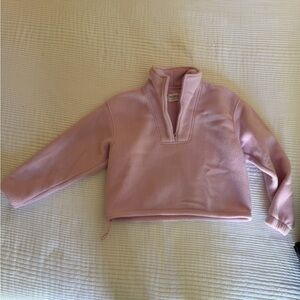 437 Quarter-Zip Fleece in Light Pink